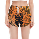Wiccan Girl And Magical Moon Print Women's Split Running Shorts
