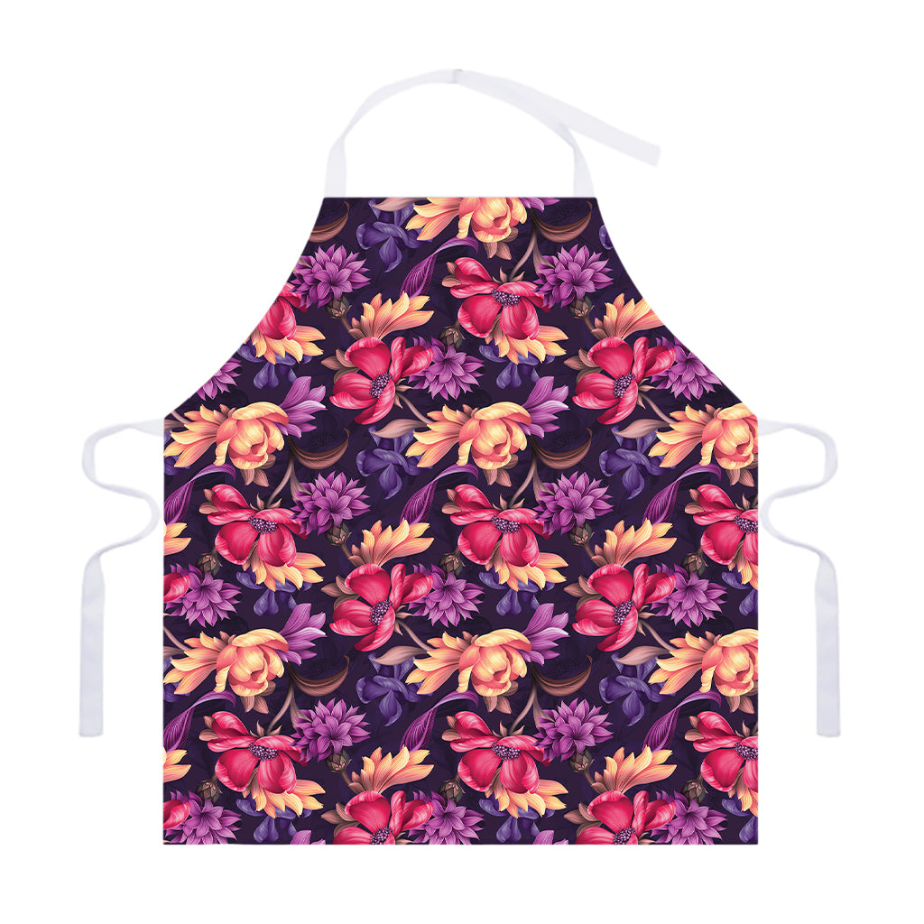 Wild Flower Print Adjustable Apron