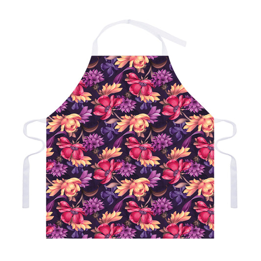 Wild Flower Print Adjustable Apron