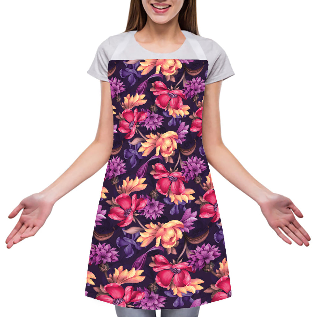 Wild Flower Print Adjustable Apron