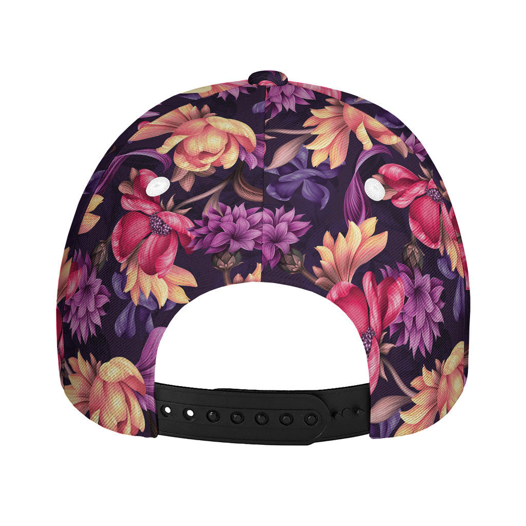 Wild Flower Print Baseball Cap