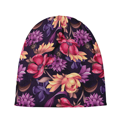 Wild Flower Print Beanie