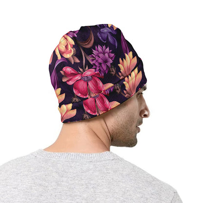 Wild Flower Print Beanie