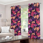 Wild Flower Print Blackout Grommet Curtains