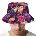 Wild Flower Print Bucket Hat