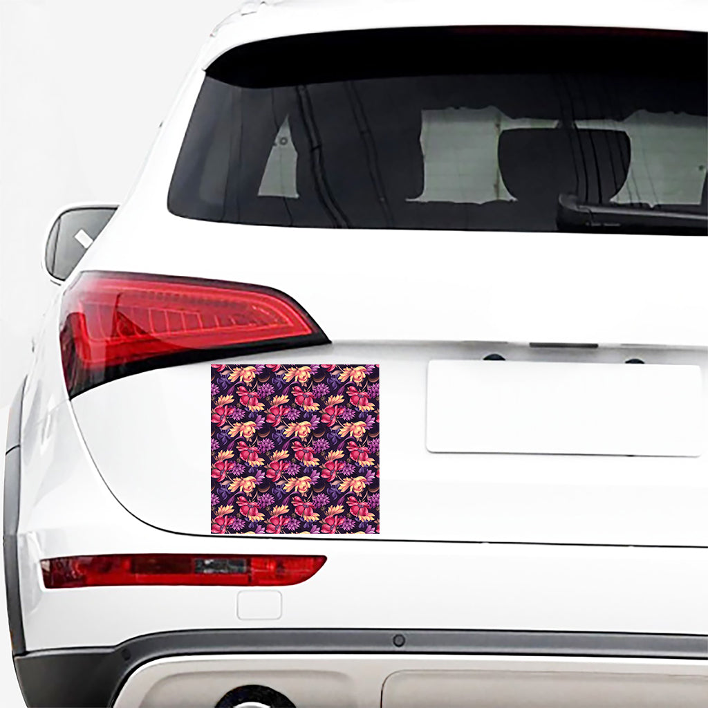 Wild Flower Print Car Sticker