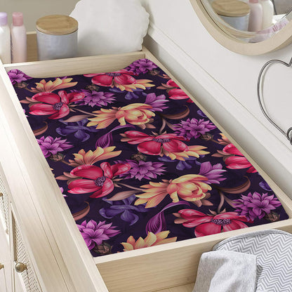 Wild Flower Print Changing Pad Cover