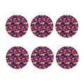 Wild Flower Print Coaster Set