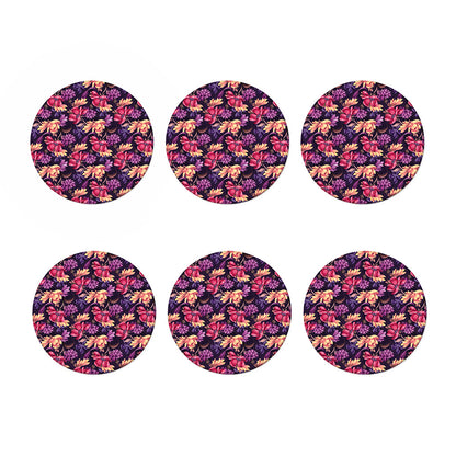Wild Flower Print Coaster Set