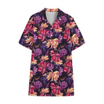 Wild Flower Print Cotton Hawaiian Shirt