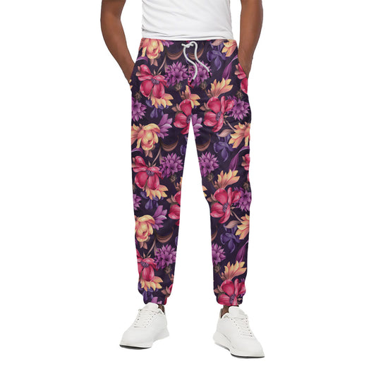 Wild Flower Print Cotton Pants