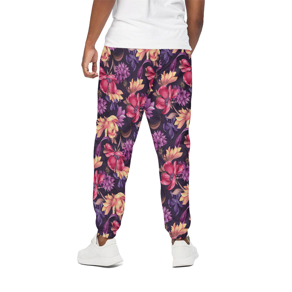 Wild Flower Print Cotton Pants
