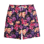 Wild Flower Print Cotton Shorts