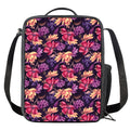 Wild Flower Print Crossbody Lunch Bag