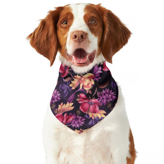 Wild Flower Print Dog Bandana
