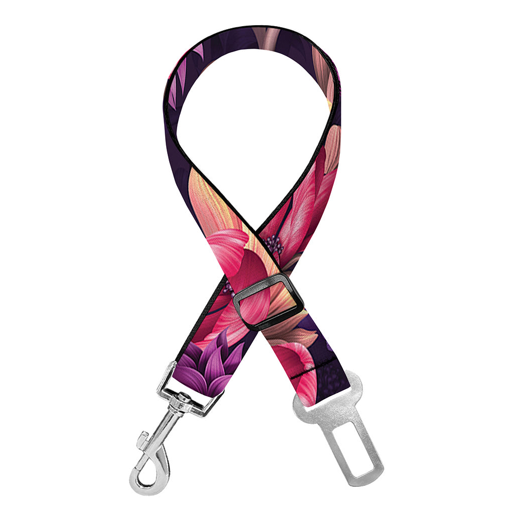 Wild Flower Print Dog Seat Belt