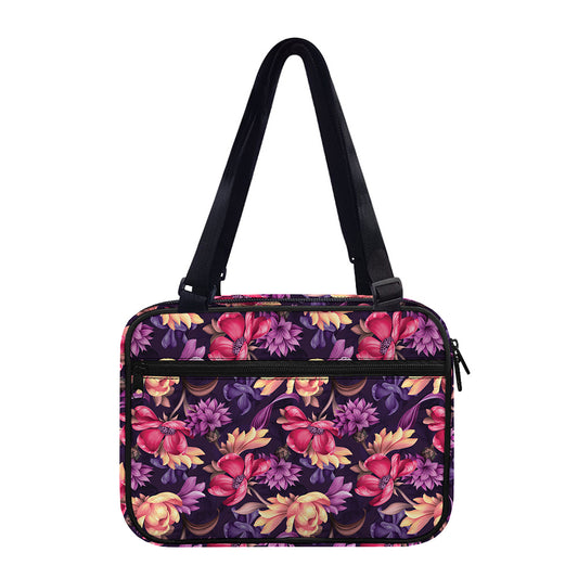 Wild Flower Print Double Strap Bible Bag