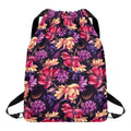 Wild Flower Print Drawstring Backpack
