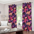 Wild Flower Print Extra Wide Grommet Curtains