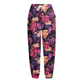 Wild Flower Print Fleece Lined Knit Pants