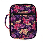 Wild Flower Print Front Pocket Bible Bag