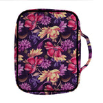 Wild Flower Print Front Pocket Bible Bag