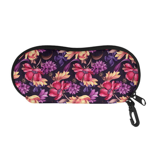 Wild Flower Print Glasses Case