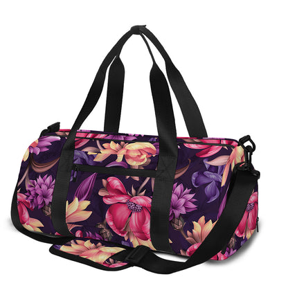 Wild Flower Print Gym Bag