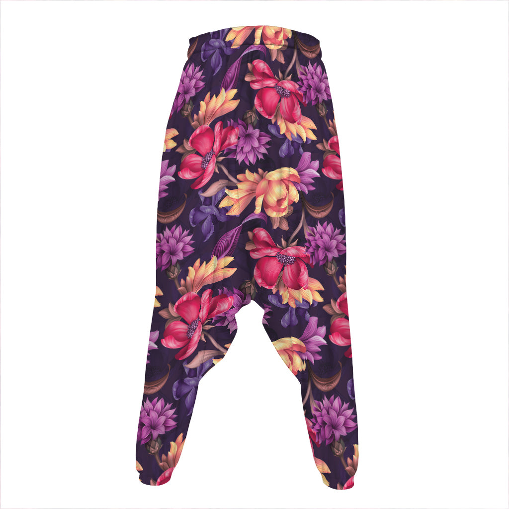 Wild Flower Print Hammer Pants