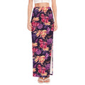 Wild Flower Print High Slit Maxi Skirt