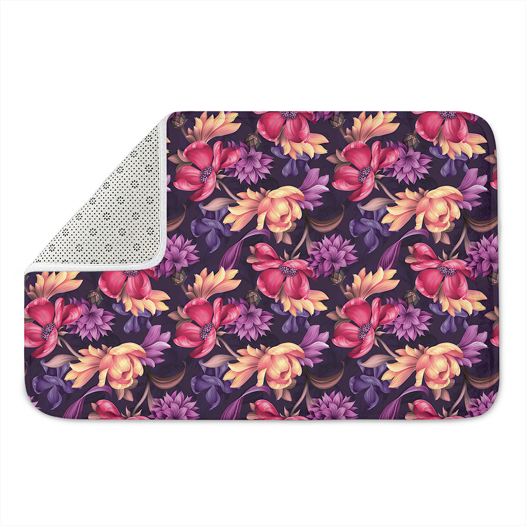 Wild Flower Print Indoor Door Mat