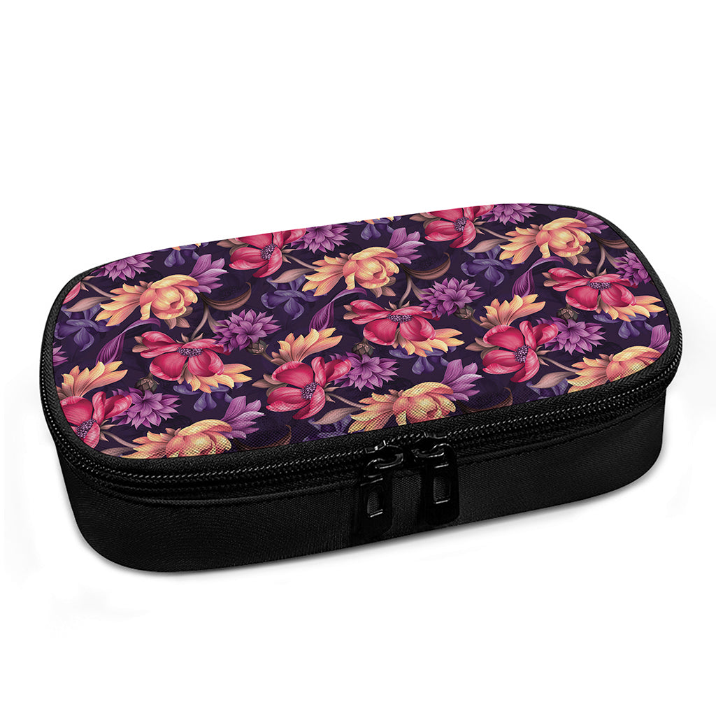 Wild Flower Print Insulin Cooler Travel Case
