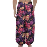 Wild Flower Print Lantern Pants