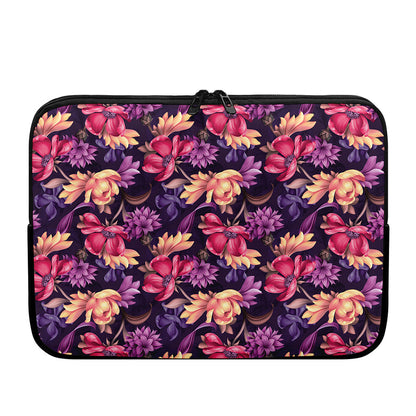 Wild Flower Print Laptop Sleeve