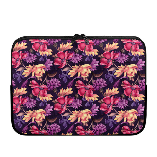 Wild Flower Print Laptop Sleeve