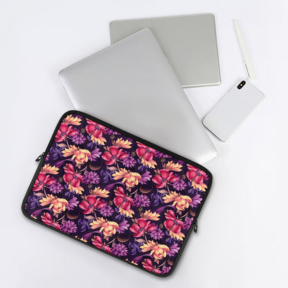 Wild Flower Print Laptop Sleeve