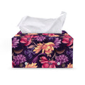 Wild Flower Print Leather Tissue Box Cover