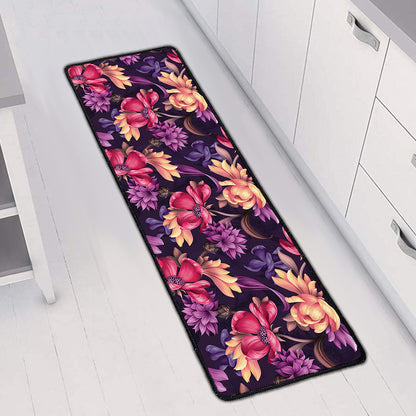 Wild Flower Print Long Kitchen Mat