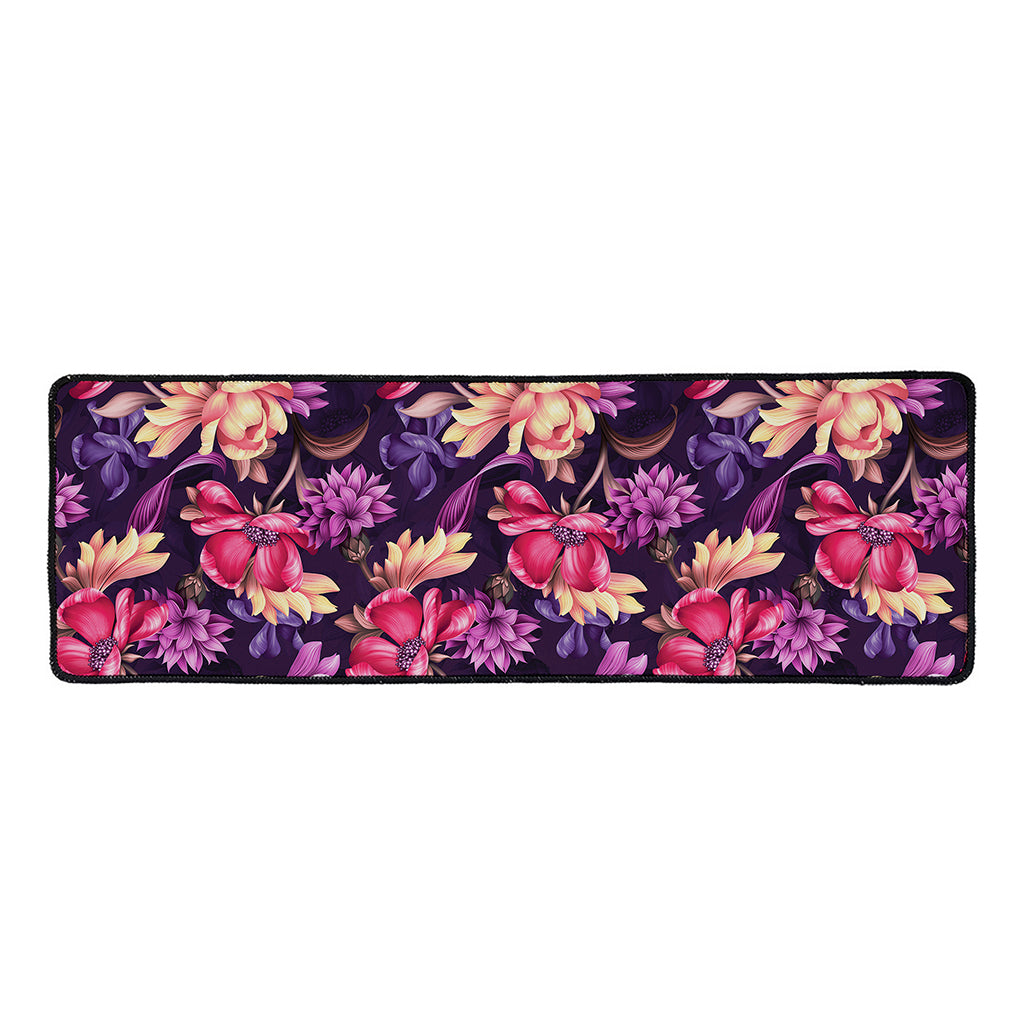Wild Flower Print Long Kitchen Mat