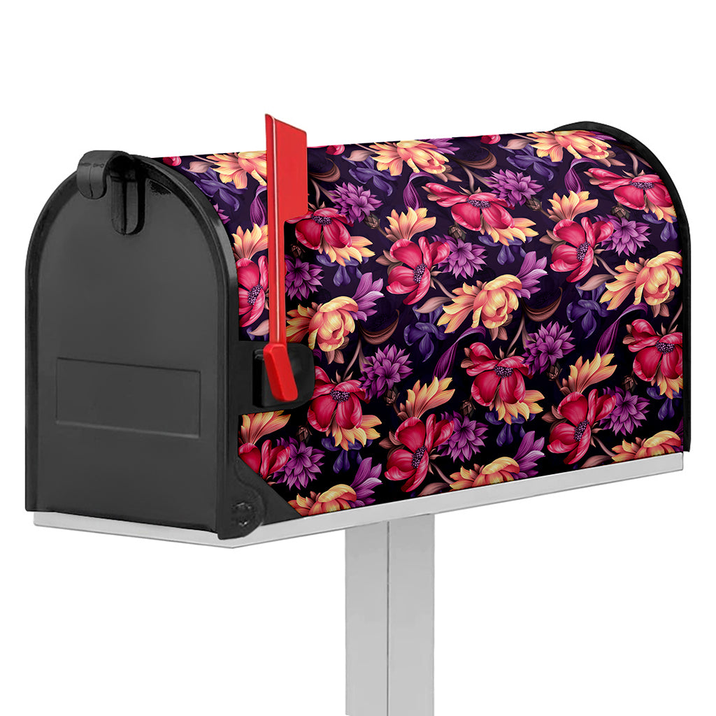 Wild Flower Print Mailbox Cover