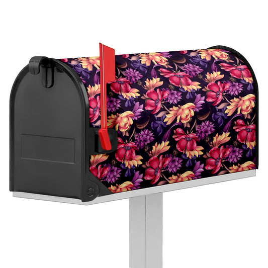 Wild Flower Print Mailbox Cover