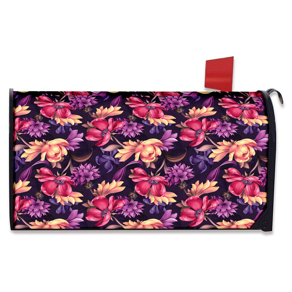 Wild Flower Print Mailbox Cover