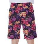 Wild Flower Print Men's Beach Shorts