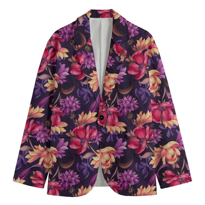 Wild Flower Print Men's Blazer
