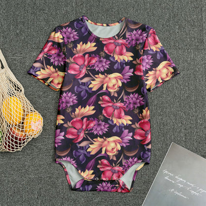 Wild Flower Print Men's Bodysuit