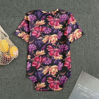 Wild Flower Print Men's Bodysuit