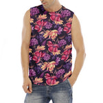 Wild Flower Print Men's Fitness Tank Top