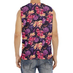 Wild Flower Print Men's Fitness Tank Top