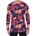Wild Flower Print Men's Long Sleeve T-Shirt