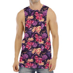 Wild Flower Print Men's Muscle Tank Top